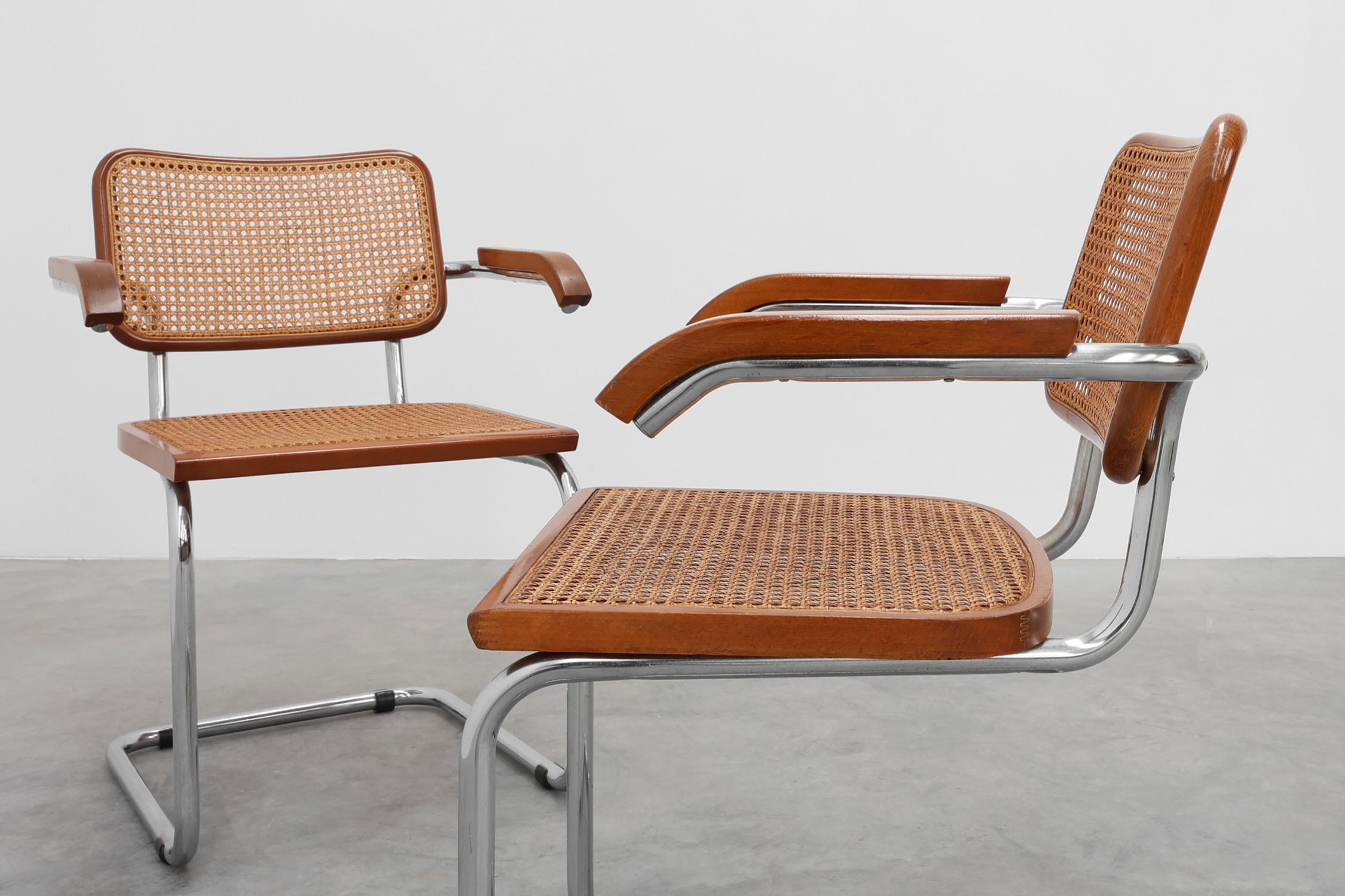 Two Bauhaus Cesca B64 Armchairs by Marcel Breuer, Italy 1928 thumbnail